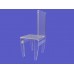 FixtureDisplays® 2pk Chair, Clear Ghost Acrylic H Chair 10035-3 - Assembly Required